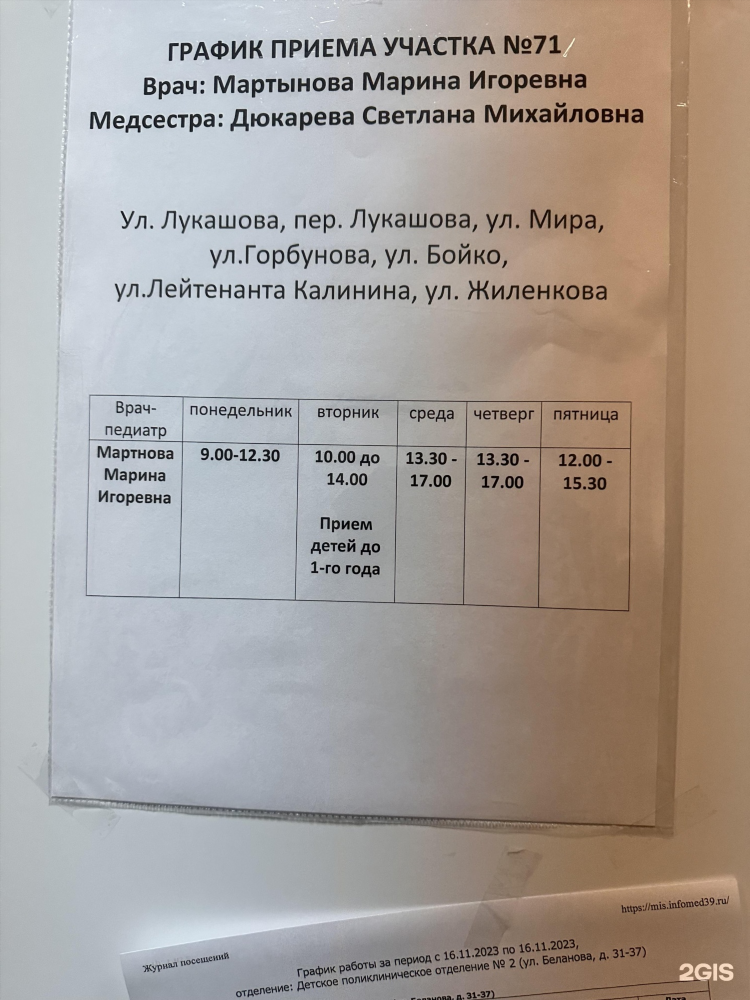 Детская поликлиника чкаловск калининград