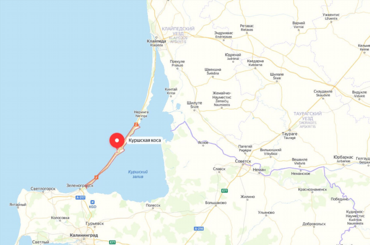 Сколько км калининград